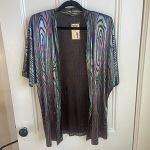 80s Oil Silk Vintage Top